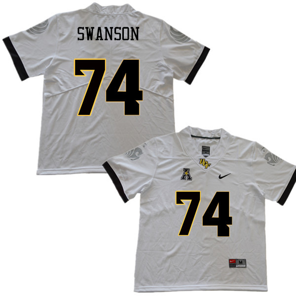 Men #74 Boman Swanson UCF Knights College Football Jerseys Sale-White